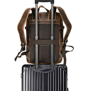 Sac à dos en cuir vintage unisexe, logo personnalisé, qualité supérieure, compartiment pour ordinateur portable, sac de voyage, prix d'usine - Product Image 5