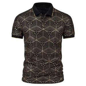 Venta al por mayor de algodón de tela cómoda mejor precio hombres polos tamaño personalizado último diseño impresión polos uso para hombres - Product Image 5