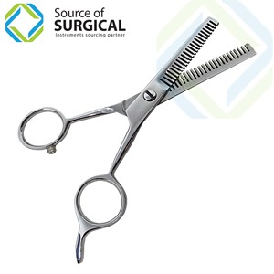 Tijeras de adelgazamiento de corte de pelo de tamaño pequeño de proveedor de peluquero profesional herramienta de belleza de cerámica de acero inoxidable afilado recto - Product Image 2