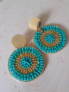 ต่างหูปักลูกปัดหลากสี - Product Image 2