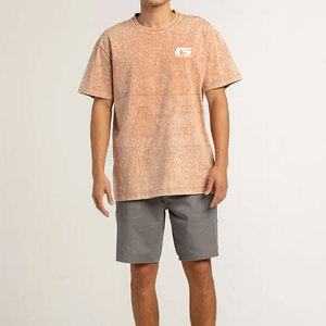 Vente en gros T-shirt de haute qualité délavé à l'acide pour hommes T-shirt en coton délavé à l'acide personnalisé en coton en tissu respirant - Product Image 6