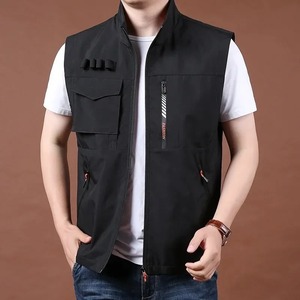 Gilet en cuir sans manches livraison gratuite imperméable coupe-vent Camping sport formel hommes chasse motocycliste vêtements d'extérieur de luxe - Product Image 3