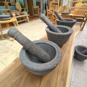 Mortero de piedra para moler especias del sur de la India de primera calidad, fabricado en acero inoxidable duradero, capacidad de 360ML, grado alimenticio para especias - Product Image 1