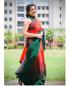 Meilleure vente Bollywood Designer ethnique écrasé Georgette Sari indien pakistanais vêtements dernière impression numérique vêtements de fête de mariée - Product Image 3