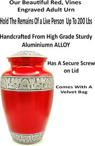 Cremation <b>Urn</b> for Human Ashes - Funeral Handcrafted - Affordable for Ashes - <b>Large</b> with Bag-Keepsake <b>Urns</b> Perfect - Product Image 4