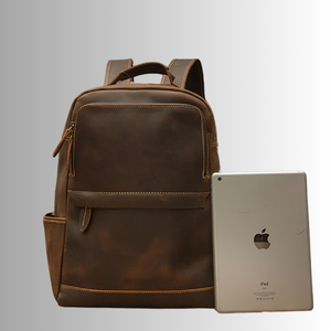 Sac à dos en cuir de qualité supérieure pour hommes pleine fleur grande capacité voyage et ordinateur portable utiliser un sac d'école Option de conception personnalisée - Product Image 1