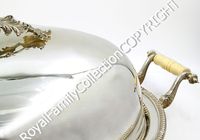 Style Classique Traditionnel en Métal Argenté/Plaqué Argent Sheffield Pyrofile pour Grands Événements, Collection Famille Royale, Maisons et Restaurants