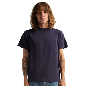 เสื้อยืดคอกลมหนาสำหรับผู้ชายเสื้อยืดแขนสั้นสำหรับฤดูร้อนเสื้อยืดลำลองสีพื้นผ้าฝ้ายแท้ - Product Image 1