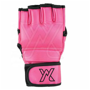 Venta Directa de Fábrica, Guantes de MMA de Cuero, Medios Dedos, Absorben la Humedad, Antideslizantes, para Venta en Línea - Product Image 2