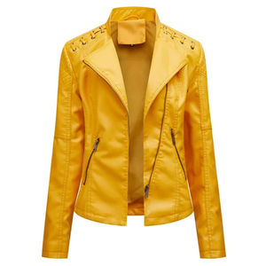 Veste en peau de mouton pour femmes, matelassée, de qualité supérieure, à manches longues, pour moto, hiver, tissu personnalisable, vente en gros - Product Image 2