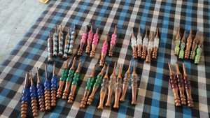 ตะขอโครเชต์ผสมทำจากไม้และเรซินสั่งทำมีขนาด3.5มม. เหมาะสำหรับการขายโดยร้านถักนิตติ้ง - Product Image 5