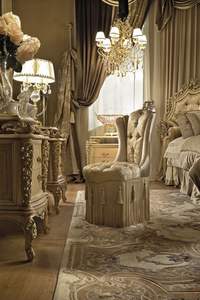 Luxury Mahogany Midcentury Modern King Size 5-Piece Solid <b>Wood</b> Bedroom Set 2 Nightstands Hand Carved Ornate Design Durable - Product Image 5