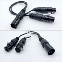 Câble audio XLR équilibré 3 broches Stage Studio, mâle vers double femelle, 0,5 m, 1 m, 2 m, 3 m, 5 m, avec gaine de protection en alliage de zinc
