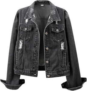 Chaquetas vaqueras informales Vintage para hombre, chaqueta de raspado completo de invierno con cierre de botones, lavado ligero en bruto - Product Image 3