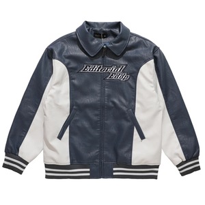 Chaquetas de cuero PU para hombre de High Street con bordado de letras abrigo informal Vintage para primavera Otoño Invierno para parejas - Product Image 1