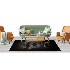 Alfombra Impresa - Alfombras con Diseño de Gorila Fumando, Alfombras para Bodas, Alfombra con Diseño de Animales, Alfombra Suave No Tejida - Product Image 4