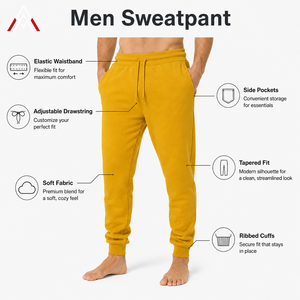 Pantalon de survêtement doux pour homme alliant confort quotidien et un look contemporain pour la maison, les tenues décontractées et les moments de détente en extérieur - Product Image 6