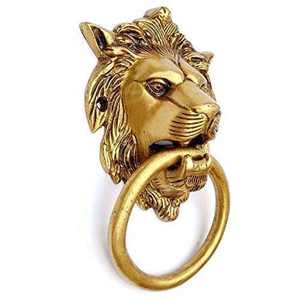 Poignée de porte en laiton antique de designer, vintage, artisanale, quincaillerie d'entrée - Product Image 4