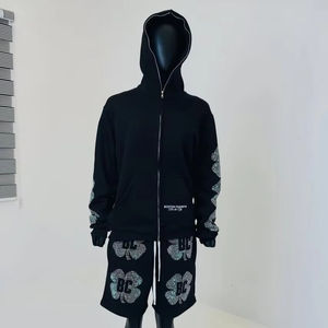 Nouvelle gamme de survêtements d'hiver, doublure en polaire respirante, design imprimé par transfert thermique, taille élastique, poches latérales, polyester/coton - Product Image 1