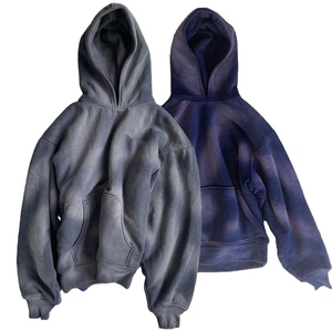 Sudadera con capucha lavada con ácido de algodón 100% de alta calidad, serie High Street, técnica teñida de estilo Vintage lavada con piedra para uso en otoño - Product Image 1