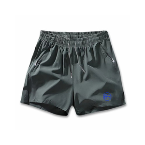 Short de gym à séchage rapide pour hommes avec poches pour téléphone Short d'entraînement respirant pour la course à pied en plein air avec imprimé unique - Product Image 2