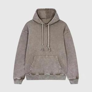 Sudadera con capucha unisex vintage lavado ácido logotipo personalizado hombro caído 100% algodón Impresión digital al por mayor para hombres y mujeres ropa de invierno - Product Image 1