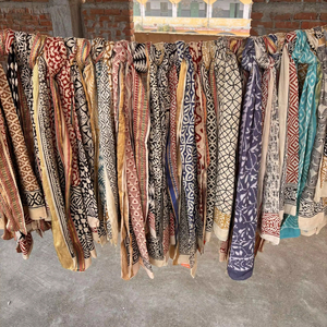 Bagru Dabu พิมพ์ลายภาพวาดด้วยมือไม้ Dabu ที่สวยงามมากโสร่งที่ไม่ซ้ำกันสำหรับผู้หญิง100% ชายหาดห่อผ้าฝ้าย Pareos ขายส่ง - Product Image 1