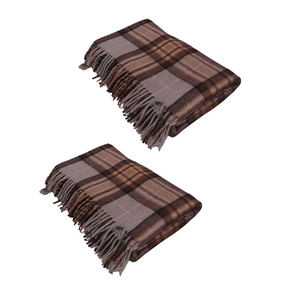 Manta de lana tartán Mackeller de material suave más vendida del fabricante indio - Product Image 1