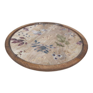 Plato redondo de madera elegante de lujo para servir vajilla al por mayor a granel último 2024 Mesa utensilios de cocina servir café - Product Image 5