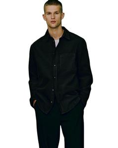 Camisas lisas de manga larga de pana de algodón suave 100% de ajuste regular más vendidas a precio de venta al por mayor - Product Image 2