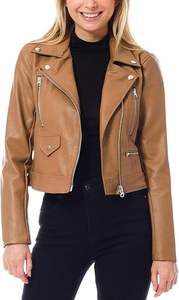 Chaqueta de Motociclista Premium Personalizada para Mujer, de Manga Larga, con Cierre de Cremallera, Tejida en Piel de Oveja, Transpirable, OEM - Product Image 3