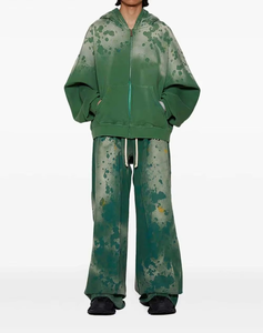 Chándal Deportivo con Lavado Ácido OEM, Estilo Holgado, Desgastado, de Alta Calidad, con Cierre, para Hombre y Mujer - Product Image 1