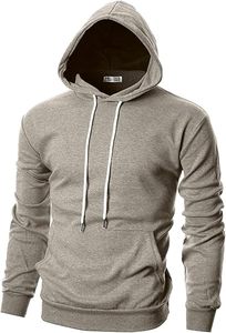 Sweat-shirt à capuche pour homme, manches longues, avec poche kangourou, coupe ajustée, basique, décontracté - Product Image 5