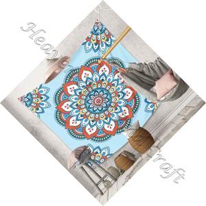 Tapisserie indienne personnalisée colorée imprimée numérique, grande tenture murale bohème et Mandala pour chambre à coucher - Product Image 3