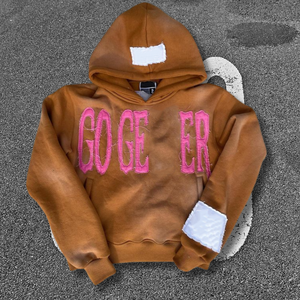 เสื้อฮู้ดพิมพ์ลายพัฟยูนิเซ็กส์สำหรับผู้ชายเสื้อมีฮู้ดพิมพ์ลายพัฟที่กำลังมาแรงพร้อมโลโก้แบบกำหนดเอง - Product Image 3