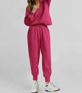 ชุดวอร์ม2ชิ้นของผู้หญิงชุด2024เสื้อแขนยาวซิปครึ่งแขนยาวชุดวอร์มกางเกงสำหรับฤดูใบไม้ร่วง - Product Image 3