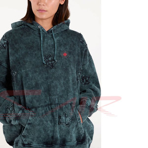 Sweat à capuche vintage en molleton 100 % coton délavé à l'acide, personnalisable, motif uni, coupe-vent, imperméable, streetwear, du fabricant OEM - Product Image 6