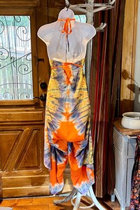 Monos Atractivos de Alta Calidad, Casuales, Sexys, con Estampado Tie Dye Multicolor, sin Mangas, para Mujer, Holgados, sin Espalda, para Verano - Product Image 3