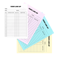 Cartes d'alignement d'équipe de baseball et de softball NCR personnalisées pour 30 matchs, avec insert en carton et papier couché, imprimées en offset, impression parfaite