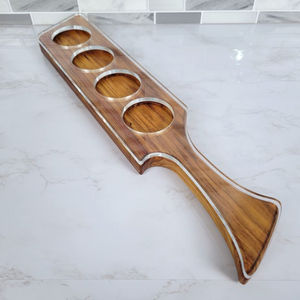 Trending Design <b>Large</b> Size Kitchenware Accessories Glass Holder and Rack Best Selling Solid <b>Wood</b> Display Glass Holder - Product Image 3