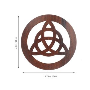 Decoración de Pared de Madera con Símbolo de Nudo Celta, Geometría Sagrada, Arte de Pared de Madera, Placa de Pared Espiritual para Meditación en el Altar - Product Image 2