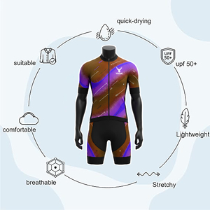 Conjunto de Jersey de Ciclismo de Diseño Personalizado, Uniforme de Ciclismo para Hombre, Tela sin Costuras, Secado Rápido, Ropa Deportiva, Soporte OEM y ODM - Product Image 2