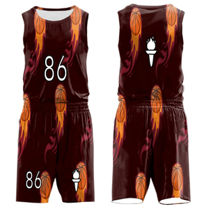 Unisex Custom Basketball Jersey Set Latest Design Reversible Plain Sleeveless 100% Polyester Camouflage Pattern Breathable - Product Image 4