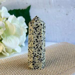 Cristales Mágicos de Alta Demanda, Torres de Piedras Preciosas de Jaspe Dálmata Natural, Forma de 0-2 Pulgadas, para Protección, Jugabilidad y Energía de Conexión con la Tierra - Product Image 3