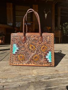 Sac à main Western en cuir usiné à la main Sac à main en cuir de vachette American Darling Western Sac à main pour femmes au fabricant de gros - Product Image 4