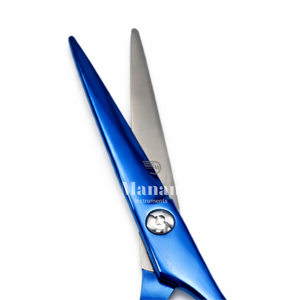 Ciseaux de coiffure professionnels en acier inoxydable bleu métallisé, ciseaux de barbier ergonomiques, outil de coiffure de salon, lames aiguisées - Product Image 4