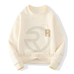 Nouveau sweat à col rond à manches longues pour hommes 100% coton imprimé pull teint uni nouveaux vêtements vierges Design respirant - Product Image 3