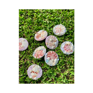 Seashell mirror <b>square</b> <b>frame</b> with green abalone fragments on MDF for bathroom makeover decor, produced in Vietnam - Product Image 1