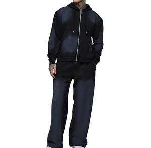 Survêtement pour homme à effet délavé, design très demandé, prix bas, anti-froissement, entièrement personnalisé, avec tissu dernier cri - Product Image 1