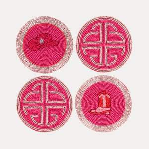 Conjunto de 4 posavasos artesanal con bordado de cuentas, diseño de Halloween, Top elegante y el mejor diseño único de moda de Hiba Enterprises - Product Image 5